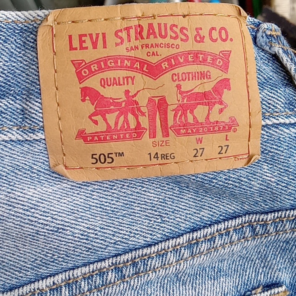 Levi's Classic Light Blue Straight Jeans 14reg 27 W 27 L - Picture 6 of 10